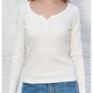 brandy melville eyelet zelly long sleeve